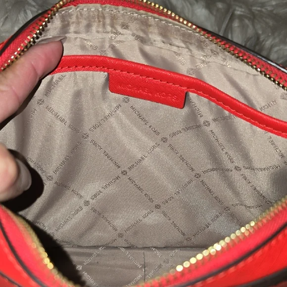 Authentic Michael Kors Studded Red Crossbody Bag - Picture 6 of 8